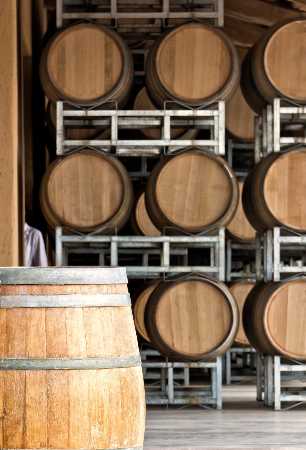 Barrels in winery